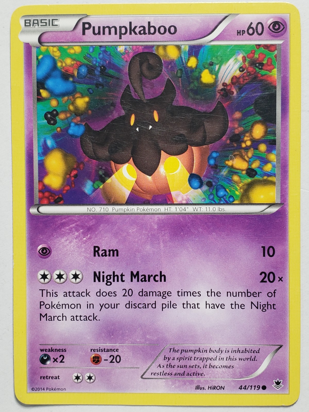 Pumpkaboo 44/119 PL - XY Phantom Forces Pokemon Card $2 Combined Ship HiRon Art