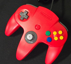 🕹️Nintendo 64 Red Controller NUS-005 Official N64 OEM Tested Working Tight 🔥