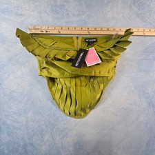 PrettyLittleThing Olive Pleated Drape Front Corset Top Strapless Green Sz6 NWT