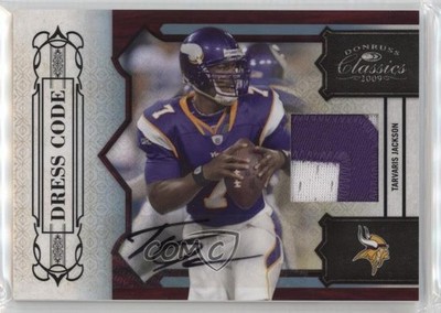 2009 Donruss Classics Jerseys Prime Signatures 19/25 Tarvaris Jackson Auto mi7