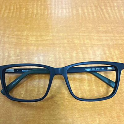 Timberland TB1808-1 002 Black Rectangular Full Rim Plastic Eyeglasses 57-17-150