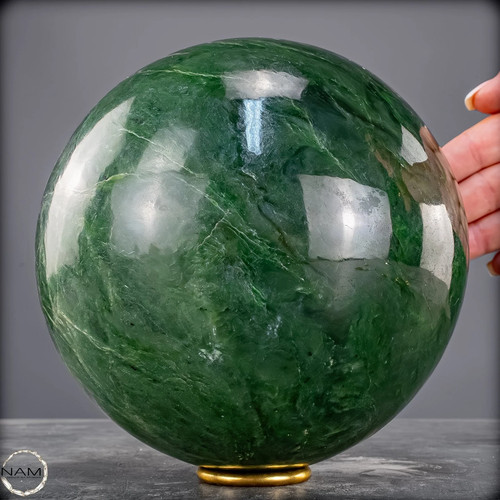 Natürliche Jade-Nephrit Kugel aus Burma -6366,22g