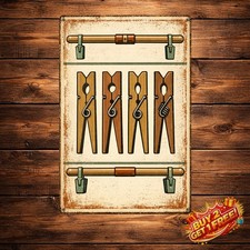 Vintage Laundry Room Decor Metal Tin Sign Wall Art 8x12