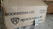 Rockville RockWedge Rechargeable Wireless DMX Black Up-Lights - Pack of 8