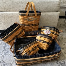 Longaberger Lot Of 6 Baskets 1996-2000 Collec...