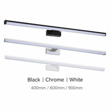 LED Over Mirror Light IP44 Bathroom Wall Lamp Chrome Black White 400 600 900mm