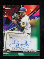 2021 Topps Finest Green Refractor 50/99 Devin Williams #FA-DW Auto 1u6