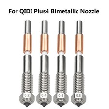 0.4mm 0.6mm 0.8mm Bimetallic Extruder Nozzle Kit For QIDI Plus4 3D Printer Parts