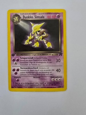 Dunkles Simsala Dark Alakazam 18/82 Team Rocket 1. Edition Vintage Pokemon Card