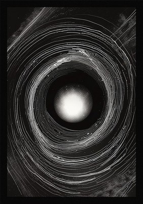 Lebendiges schwarzes Loch gerahmtes Wandbild Poster Leinwanddruck Bild