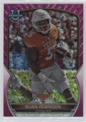 2022 Bowman U Chrome Fuchsia Mini-Diamond Refractor /150 Bijan Robinson #70 uk2