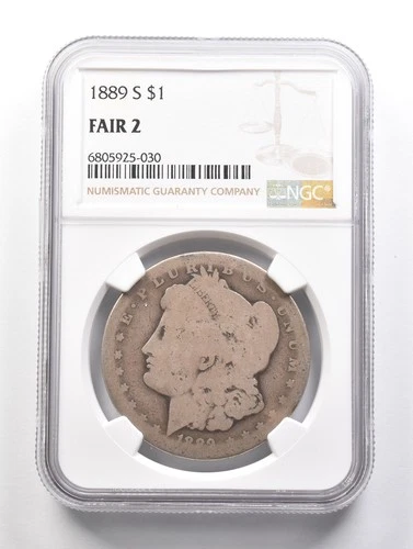 LOWBALL 1889-S Morgan Silver Dollar NGC Low Ball FR2 FR-2 Fair Pocket Piece *999