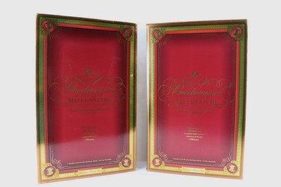 Budweiser MILLENNIUM Limited Edition Collector Bottle w/Glasses and Original Box