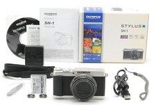 Near MINT w/Box OLYMPUS STYLUS SH-1 Silver Compact Digital Camera From JAPAN