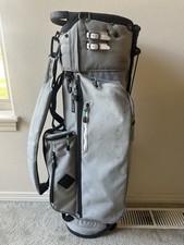 Jones Golf Co Utility Trouper Stand Carry Golf Bag 5 Way Grey Black White Cooler
