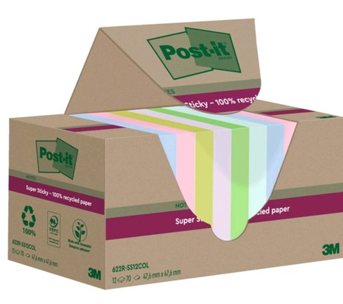 24 Post it® SuperSticky Green - 622R-SSCY - 47,6 x 47,6 mm Da 70 Fogli Cadauno - Bild 2 von 2