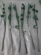 Vintage Lot of 16 Assorted. St. Patrick's Day Shamrock Stems 17-19 inch Long