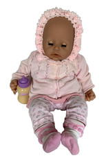 Zapf Creation, Soft bodied, Baby Girl Doll in pink outfit with bottle