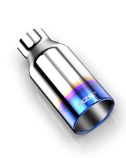 2.5 Exhaust Tips 4 Outlet Universal Pipe Truck Car Titanium Burnt 1pc 2.5 Exhaust Tips 4 Outlet Universal Pipe Truck Car Titanium Burnt 1pc