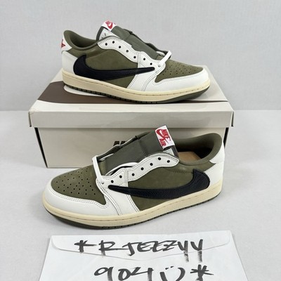 DS Mens Size 8 Nike Air Jordan 1 OG Low SP Travis Scott Medium Olive DM7866-200