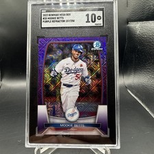 2023 Bowman - Mookie Betts #20 Chrome Purple Mojo Refractor /250