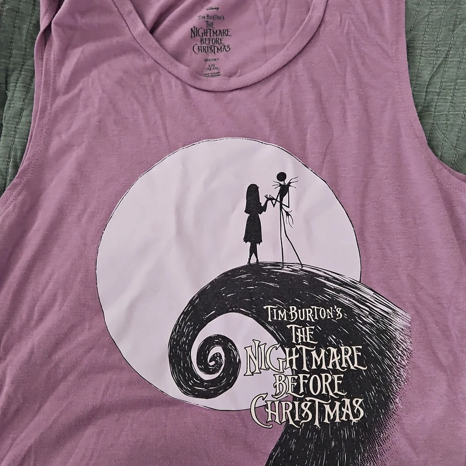 Camiseta sin mangas Pesadilla antes de Navidad para mujer XL Sleep Lounge púrpura Foto 3 de 4