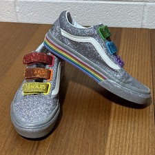 Vans Old Skool Flour Shop Rainbow White Leather Sneakers — listing 4