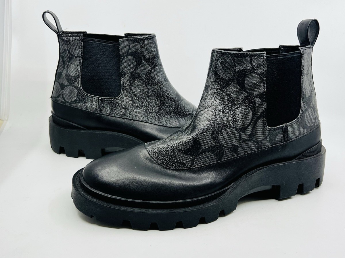 Coach Men's Citysole Signature Leather Boot. Size 10.5D Color