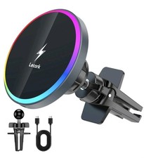 for Magsafe Car Mount Charger, 15W Air Vent Magnetic Wireles Car Mount Charge...