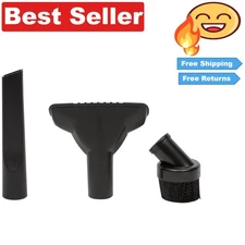 Cordless 1.25" Cleaning Kit: Round Brush & Crevice Tool for Home & Car Detailing