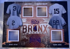 2024 Leaf a Bronx Legacy - The Bronx 4 Jeter, Judge, Ruth/ Munson bat jersey 1/8