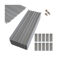 NeatiEase 10 Pcs Metal Roofing Panels, 5.1 Feet Corrugated Galvanized Roofing...