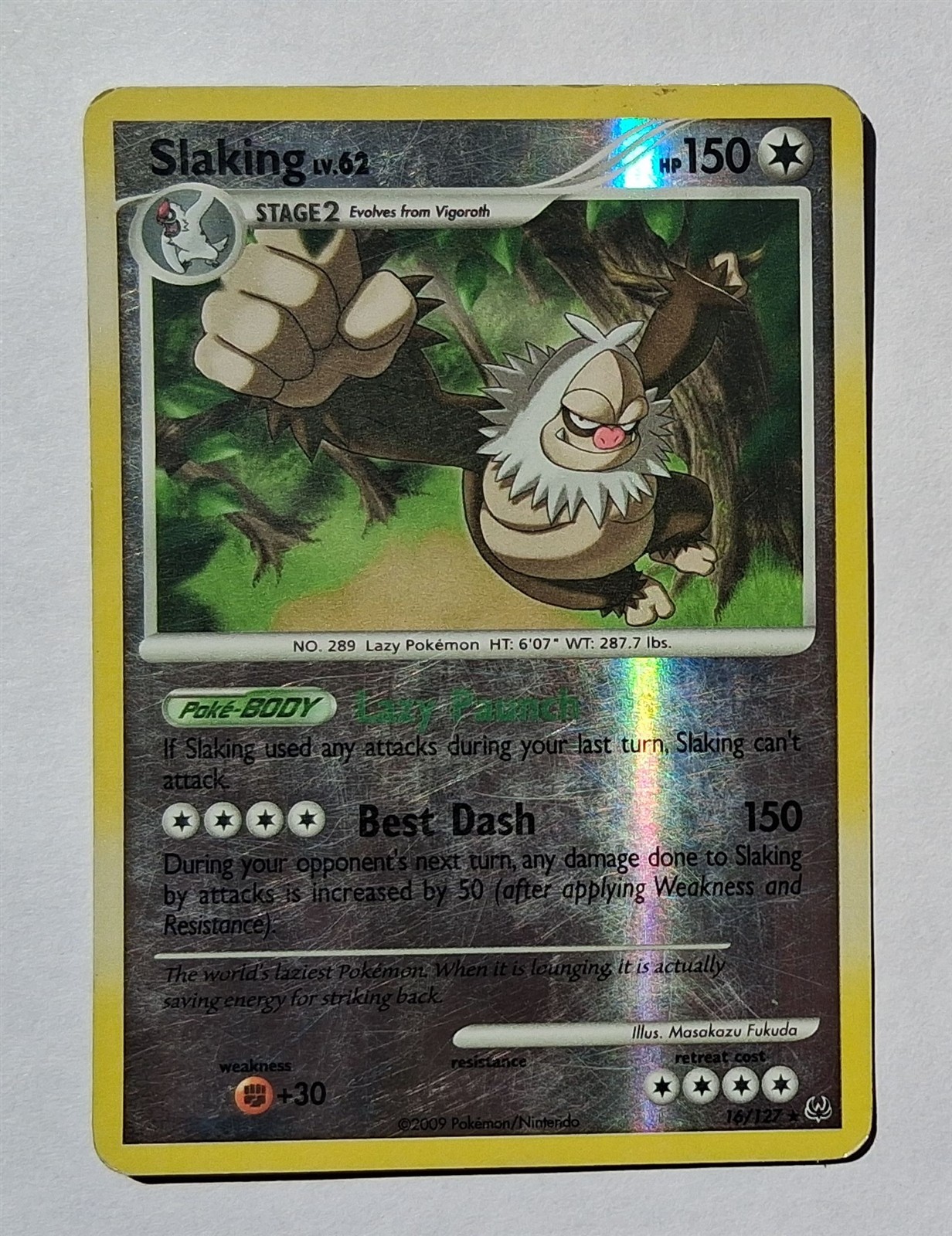 Pokemon - Slaking - Platinum 16/127 - Reverse Holo Rare - MP
