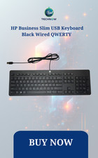 HP Business Slim USB Keyboard Black SK2120 KU1469 Wired QWERTY 803181-001