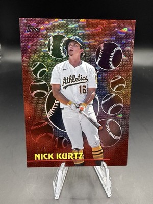 2026 Topps Series 2 Nick Kurtz Red Foil 3/5 Titans Of The Game Athletics