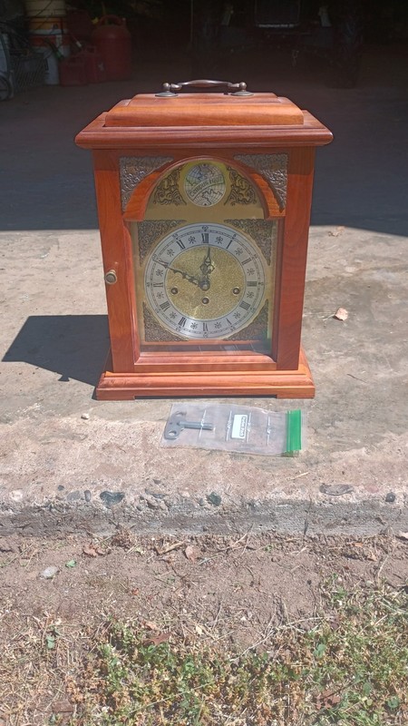 Crown of Fairhope Wood Mantel Clock Westminster Chime Mechanical Wind-Up Roman