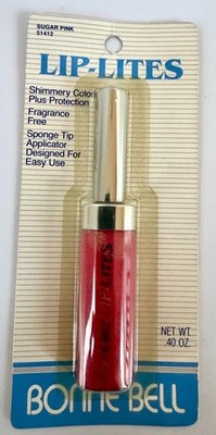 BONNE BELL Lip Lites Lip Gloss New In Package NOS Sugar Pink 51412 Simmery Color