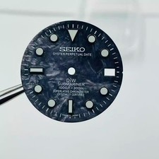 For Seiko 28.5mm Watch Dial Green Luminous Fit NH35 NH36 Movement Carbon Black