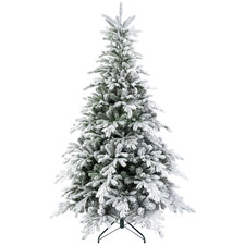 Artificial Christmas Tree 5ft Realistic Snow Flocked Branches LED Lights 