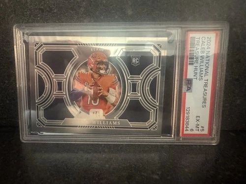 2024 Panini National Treasures Caleb Williams Treasure Hunt #5 Silver /25 PSA