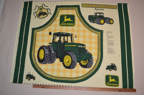 Baumwollstoff Panel, John Deere Motto Erwachsene Schürze zum Schneiden & Nähen, 45" x 34"