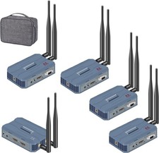 Wireless HDMI 4 Receivers and Transmitter 4K 30 Up to 4 RX Extender Plug  Play