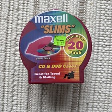Maxell CD-355 Jewel Plastic Cases - Random Colors, 20-Pack