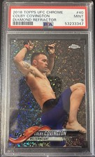 2018 Topps Chrome UFC Colby Covington #40 Diamond Refractor PSA 9!