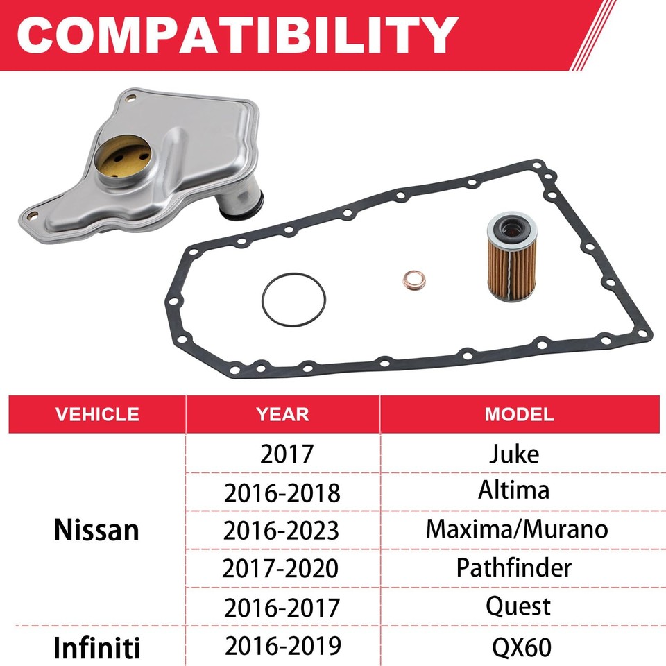 RE0F10D/JF016E GENUINE Nissan NS-3 CVT 5qt Transmission Service Kit Altima Rogue - View #4