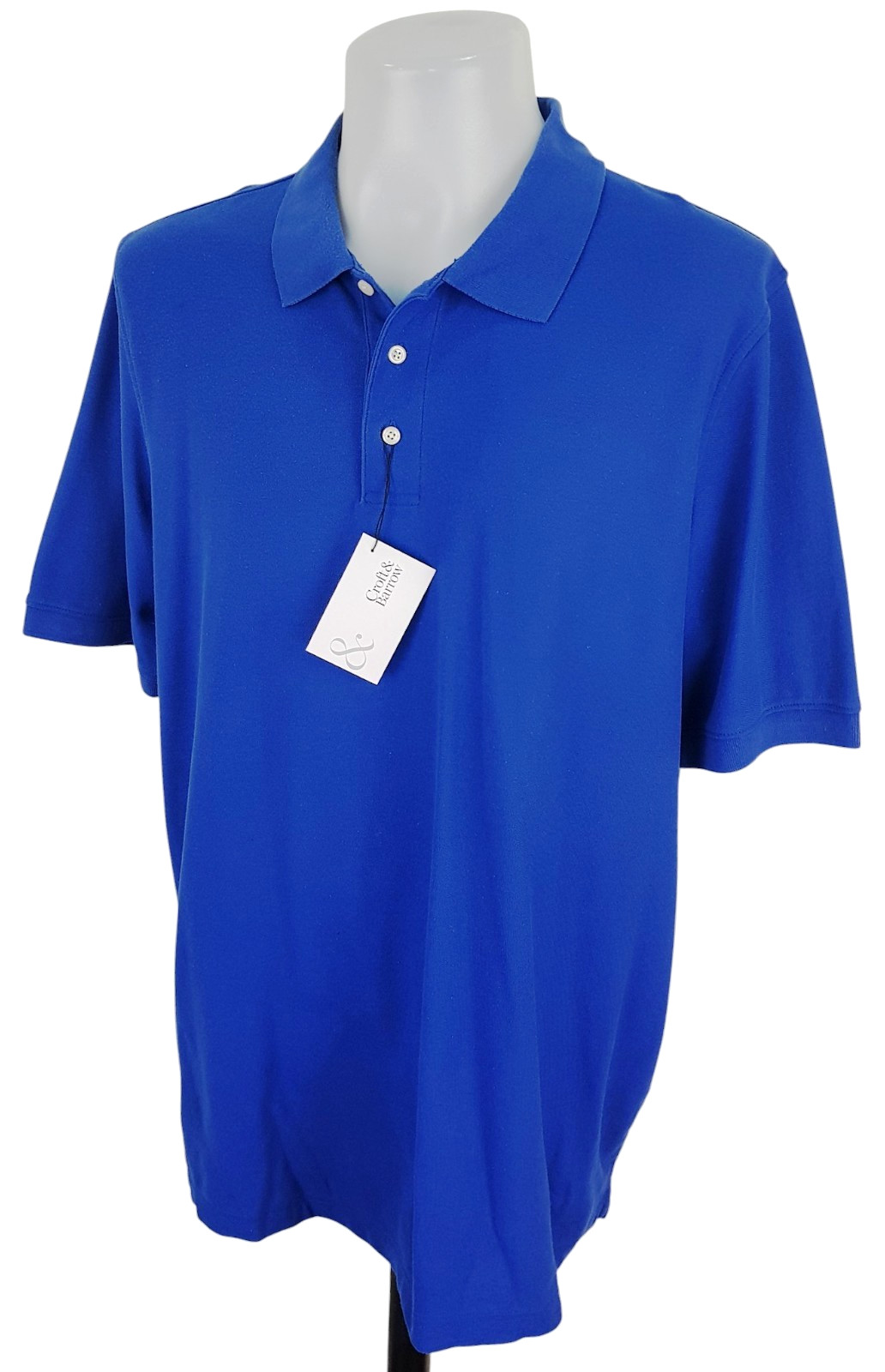 CROFT & BARROW Mens Royal Blue LUXURY POLO SHIRT Easycare - 2XLT - 56" - RRP £59 image 8