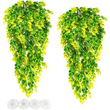 Reptile Plants Hanging Terrarium Plants Artificial Leaves Habitat Decorations...