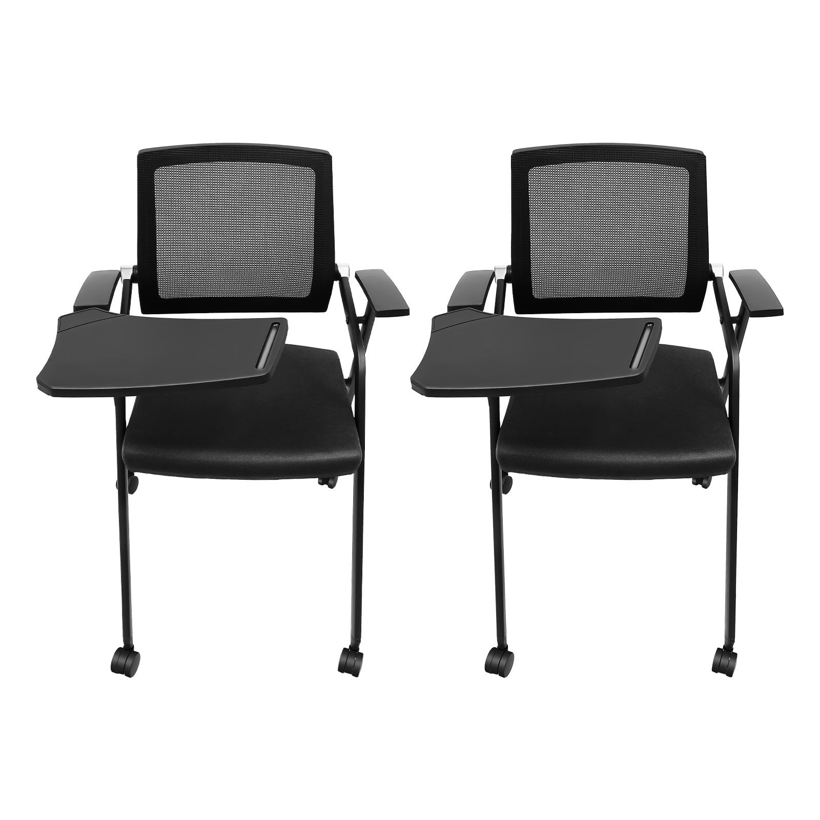 With Tablet And Caster Wheel, Mesh Guest Reception Chairs