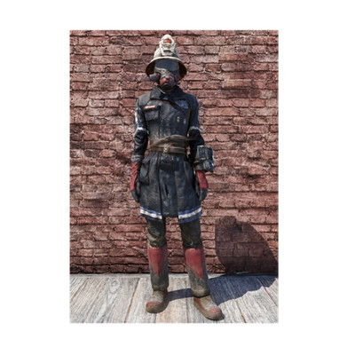Fallout 76   SUPER RARE Responder Fireman Uniform & Helmet Set     PS4/PS5