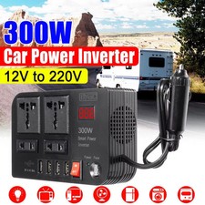 300W Car Power Inverter DC 12V to AC 220V Car Voltage Converter Charger 4 USB UK